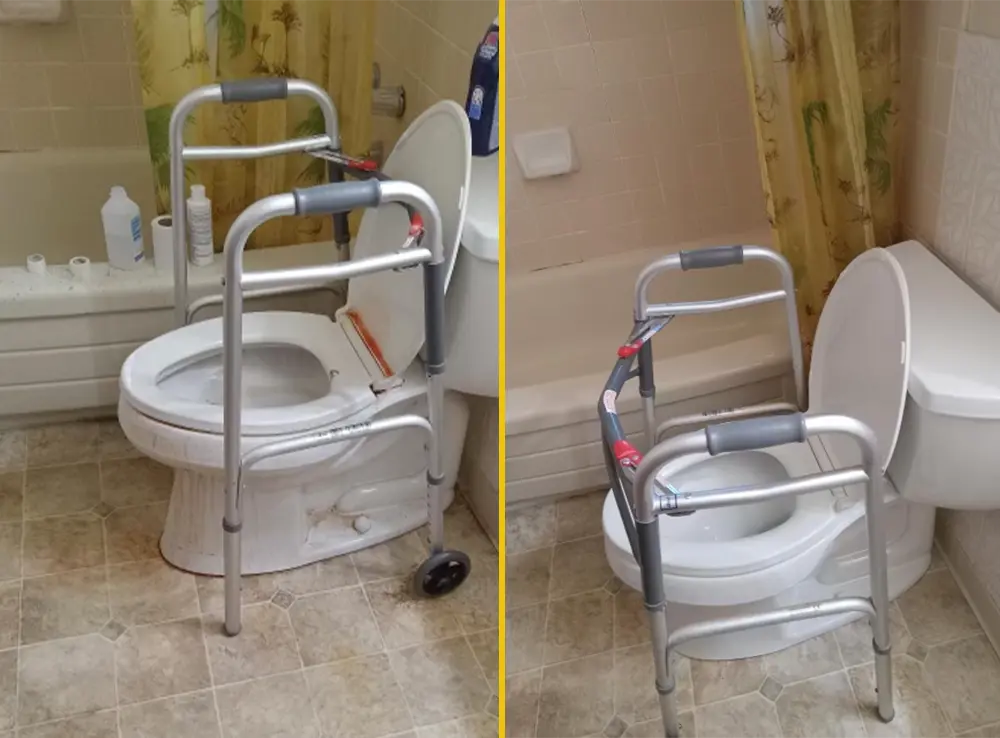 before and after bathroom cleaning